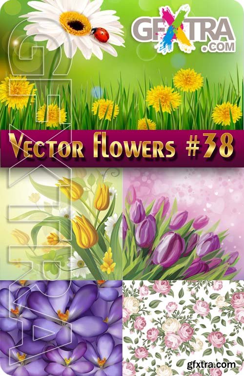 Vector Flowers #38 - Stock Vector