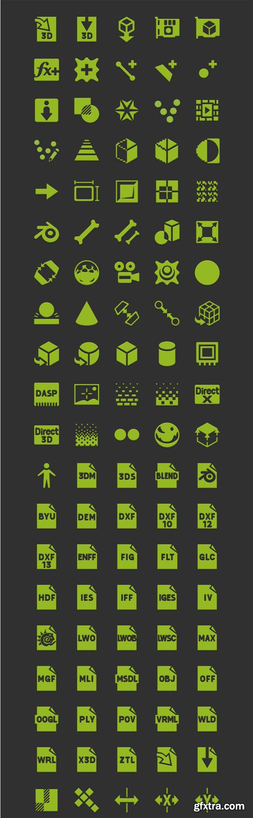 Android 3D Graphics Icon Set