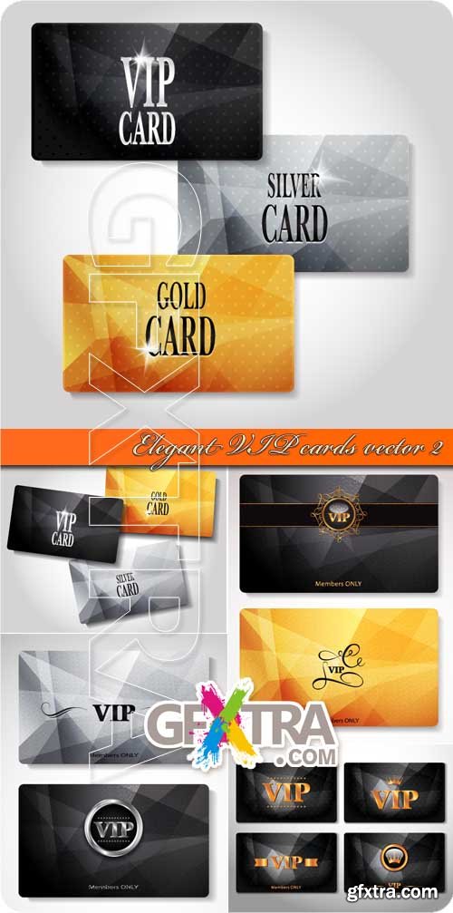 Elegant VIP cards vector 2
