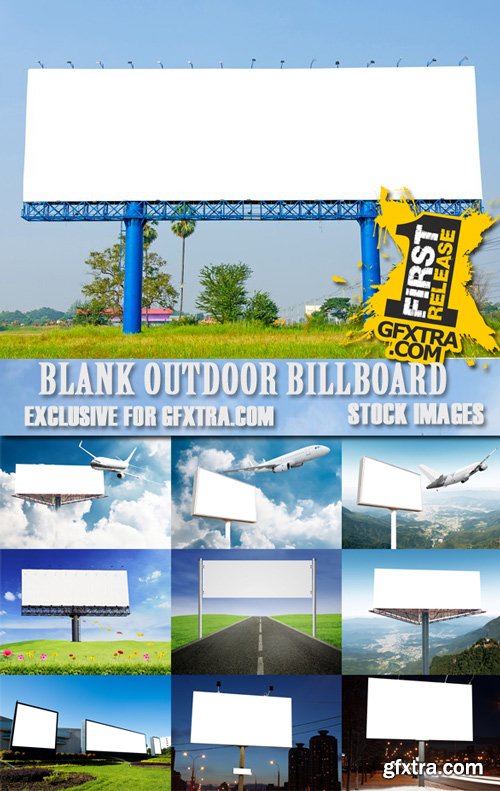 Blank outdoor billboard, 25xJpg
