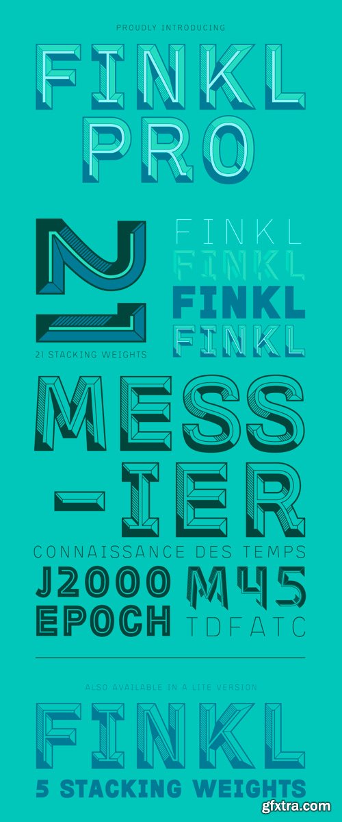 Finkl Pro Fonts Family - 21 Fonts!