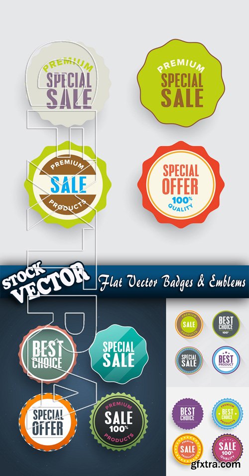 Stock Vector - Flat Vector Badges & Emblems
