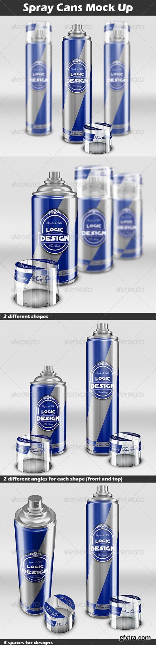 GraphicRiver - Spray Cans Mock Up