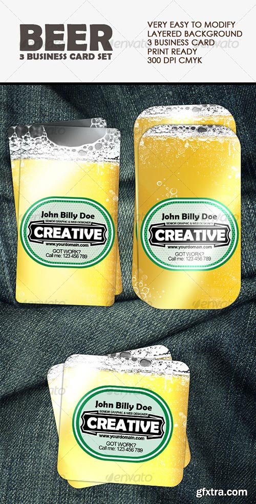 GraphicRiver - I Like Beer Business Cards