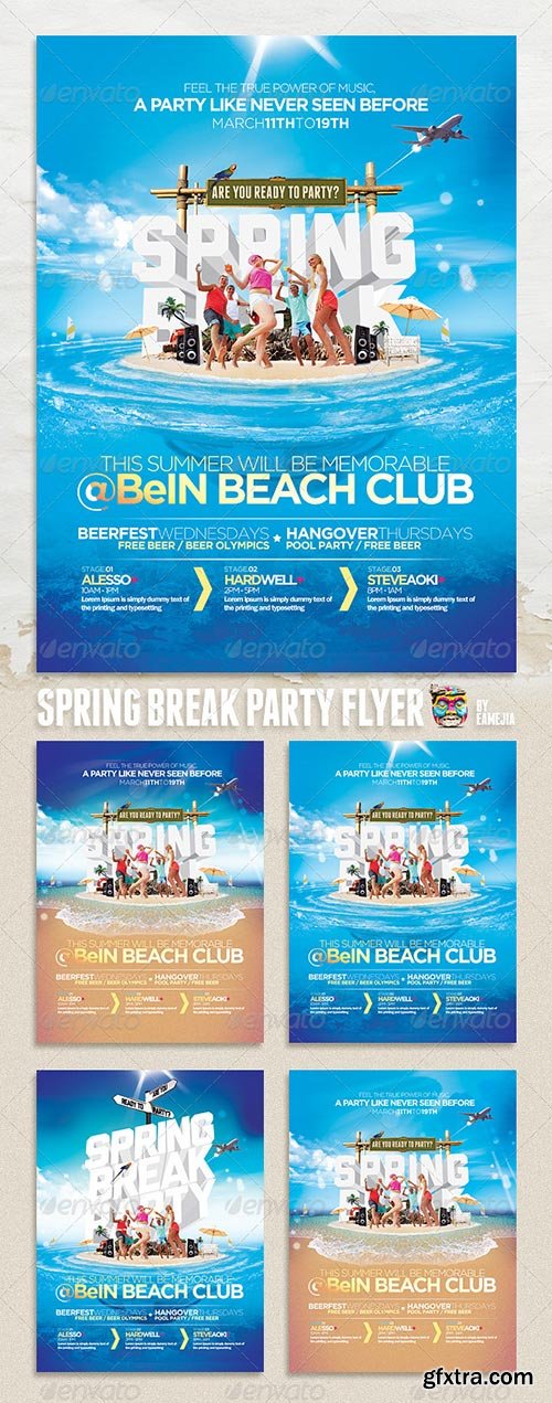 GraphicRiver - Spring Break & Summer Party Flyer