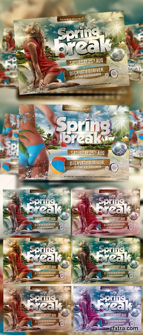 GraphicRiver - Spring Break Party Flyer Vol_11