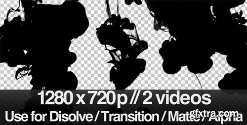 Videohive 2 Ink Flowing in Water Transition / Matte / Mask 159377