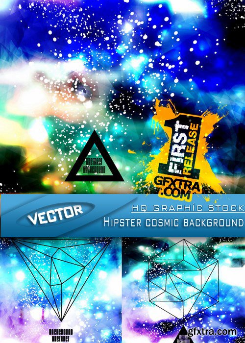 Stock Vector - Hipster cosmic background