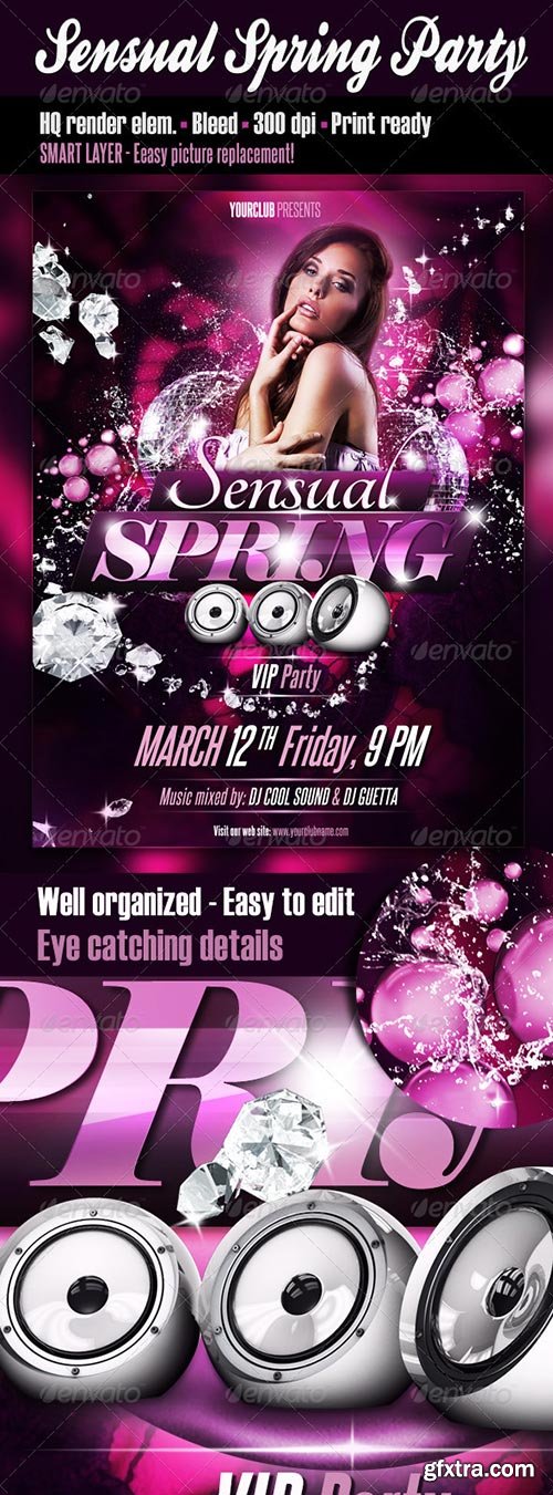 GraphicRiver - Sensual Spring Party Flyer 1766387