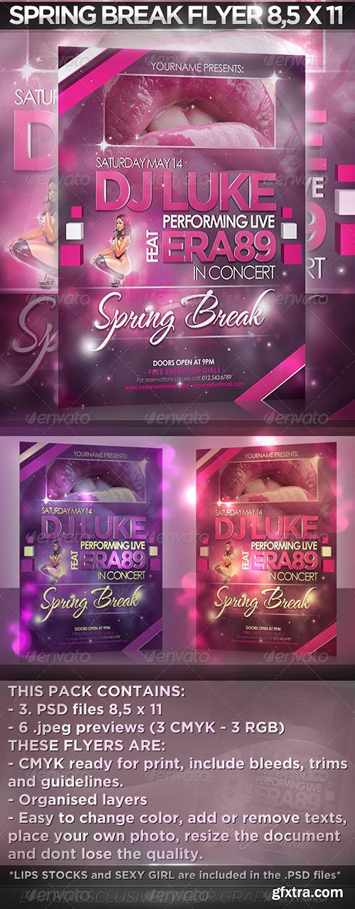 GraphicRiver - DJ Disco Event / Nightclub / Spring Break Flyer