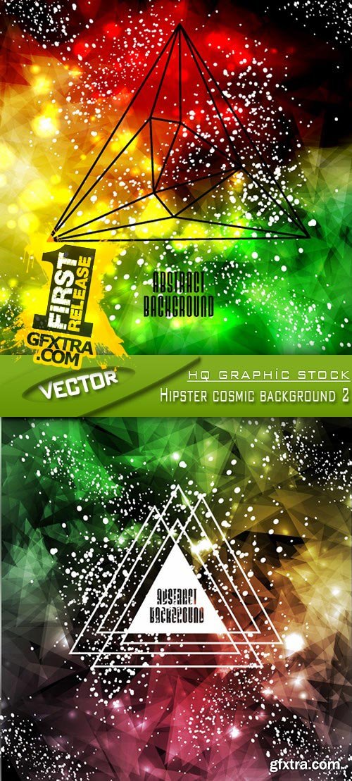 Stock Vector - Hipster cosmic background 2