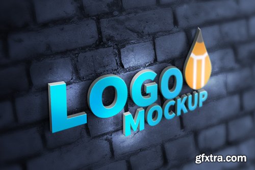 3 Logo Mock-up Template