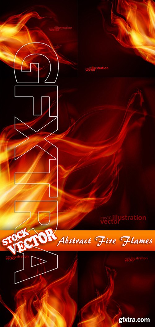Stock Vector - Abstract Fire Flames