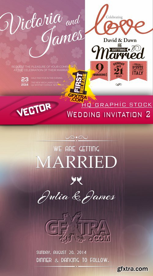 Stock Vector - Wedding invitation 2