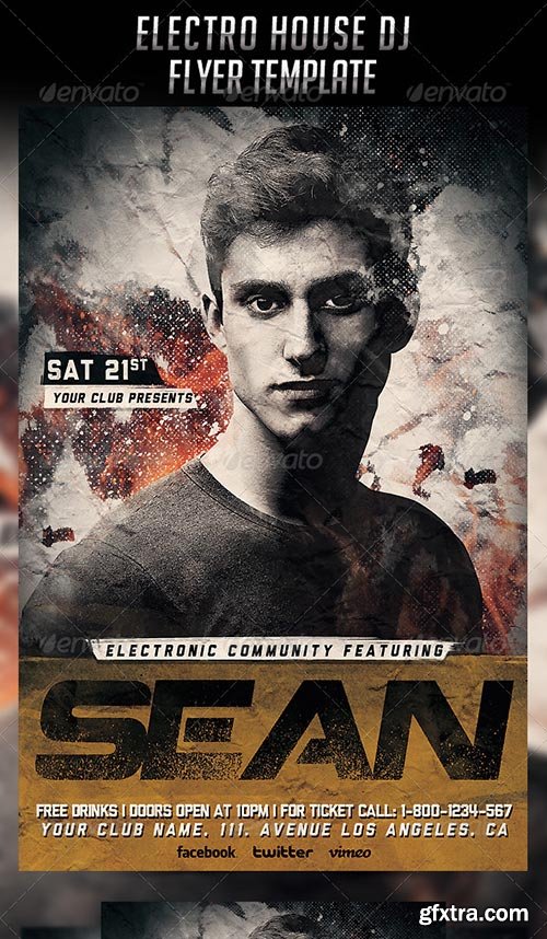 GraphicRiver - Electro House Dj Flyer Template 6674010
