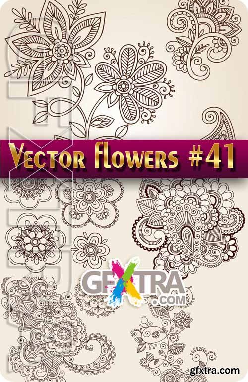 Vector Flowers #41 - Stock Vector