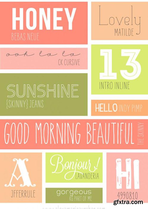 Fonts Collection - Postcard