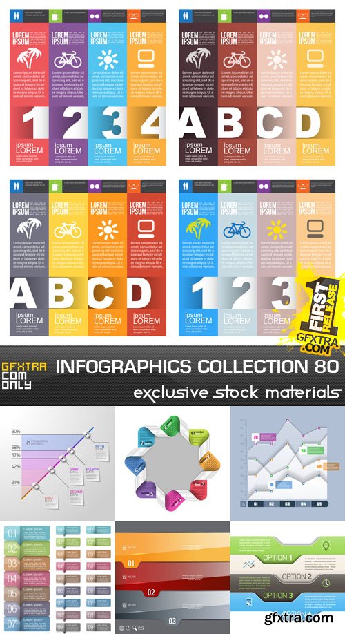 Collection of Infographics Vol.80, 25xEPS
