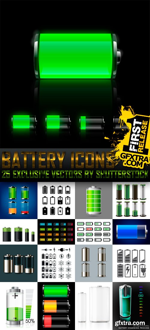 Battery Icons 25xEPS