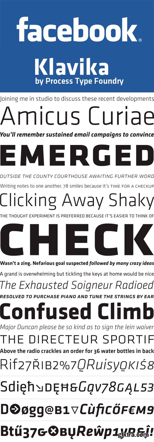 Klavika Font Family (by Process Type Foundry) - 8 Fonts for $300