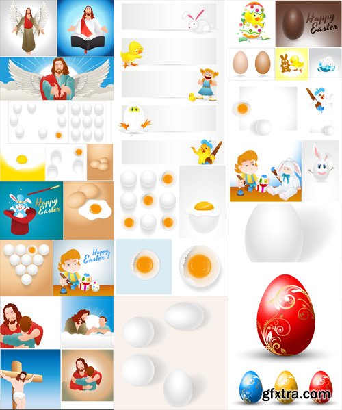 Vector and Brushes Easter Design Elements