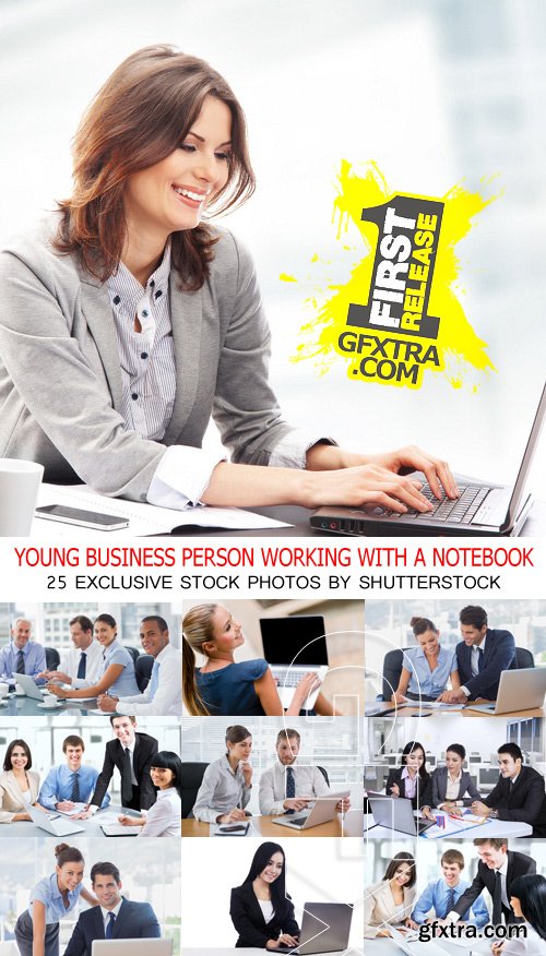 Young Businessman Working with a Notebook II 25xJPG