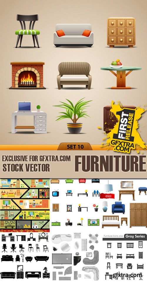 Shutterstock - Furniture, 25xEps