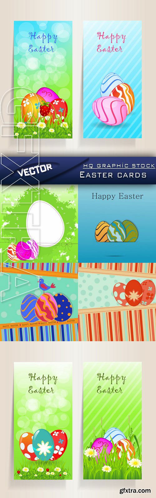 Stock Vector - Easter cards