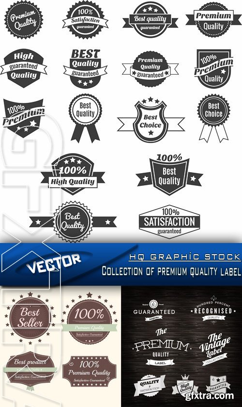 Stock Vector - Collection of premium quality label