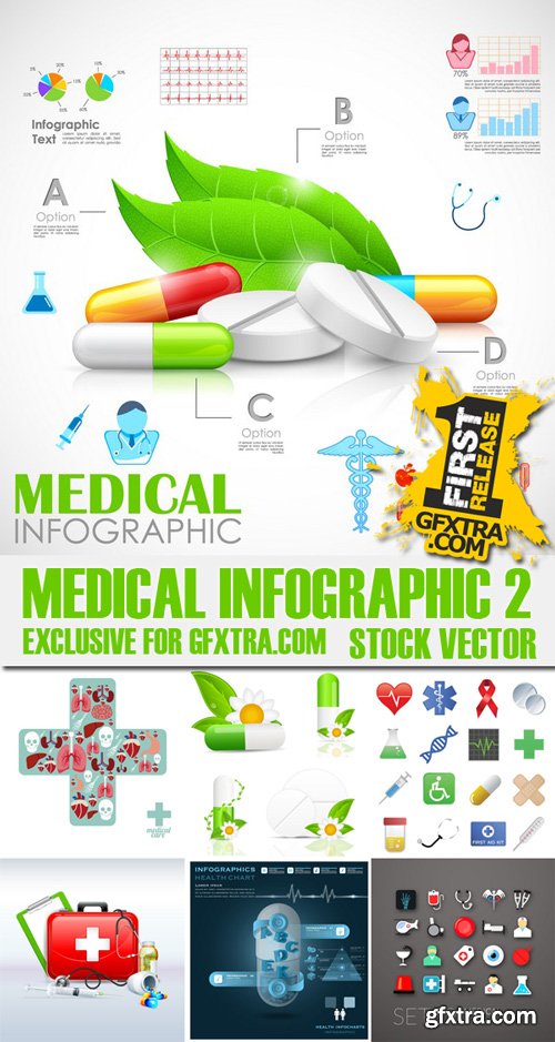 Stock Vectors - Medical Infographic 2, 25xEps