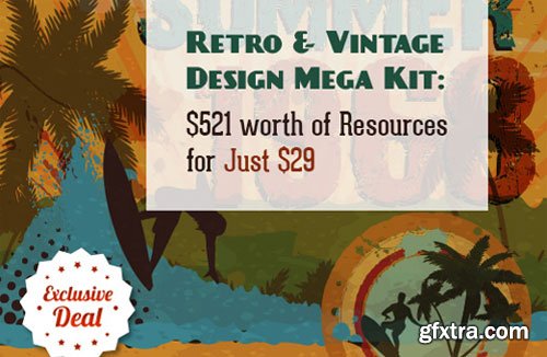 InkyDeals - Retro & Vintage Design Mega Kit