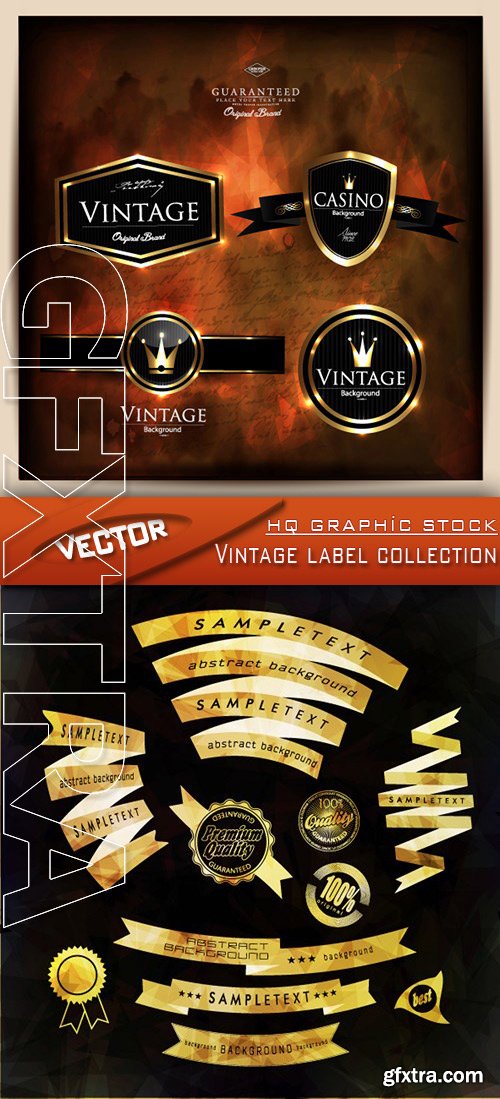 Stock Vector - Vintage label collection