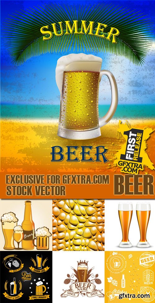 Stock Vectors - Beer, 25xEps