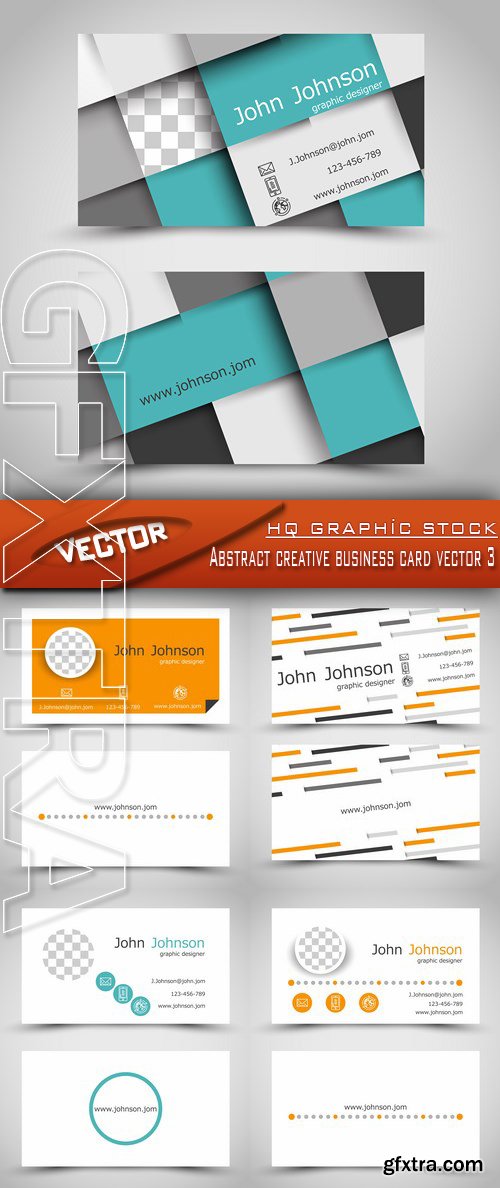 Stock Vector - Abstract creative business card vector 3