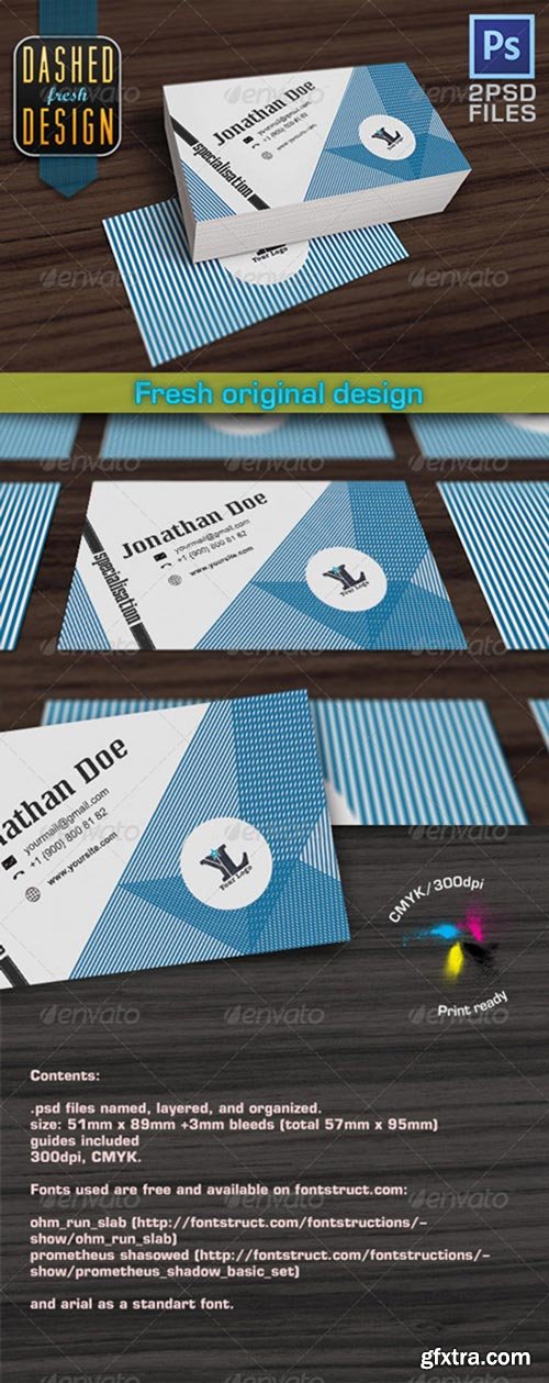 GraphicRiver - Dashed Designed Business Card 2650301