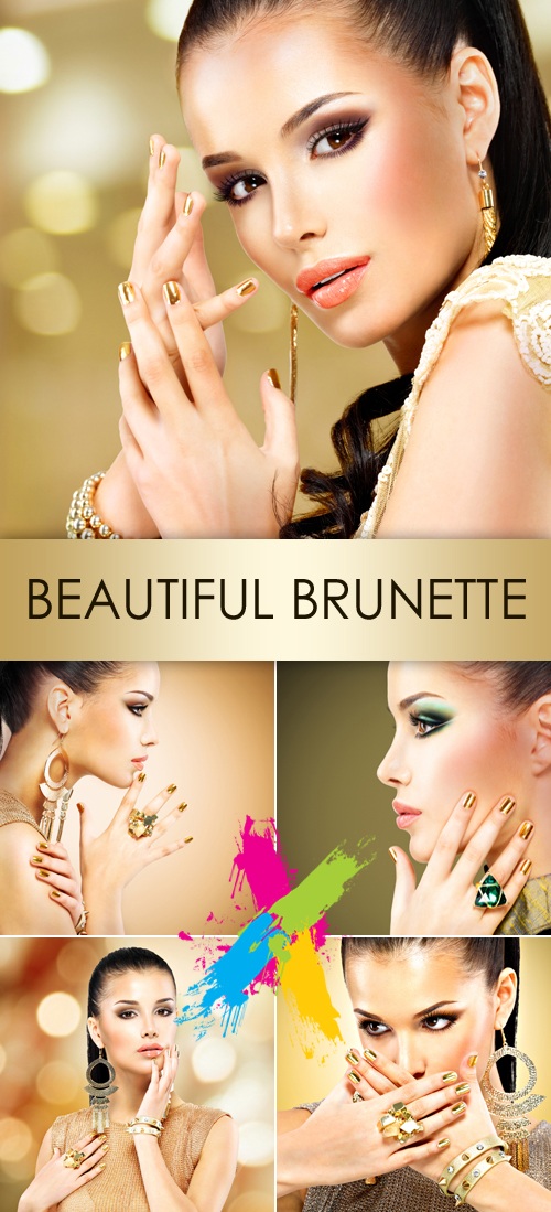 Stock Photo - Beautiful Glamour Brunette Woman