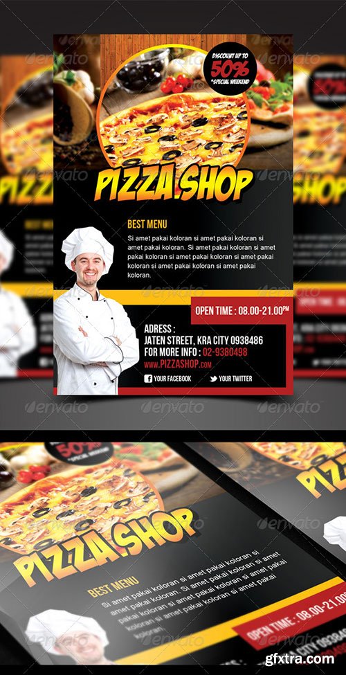 GraphicRiver - Pizza Shop Flyer 6898790