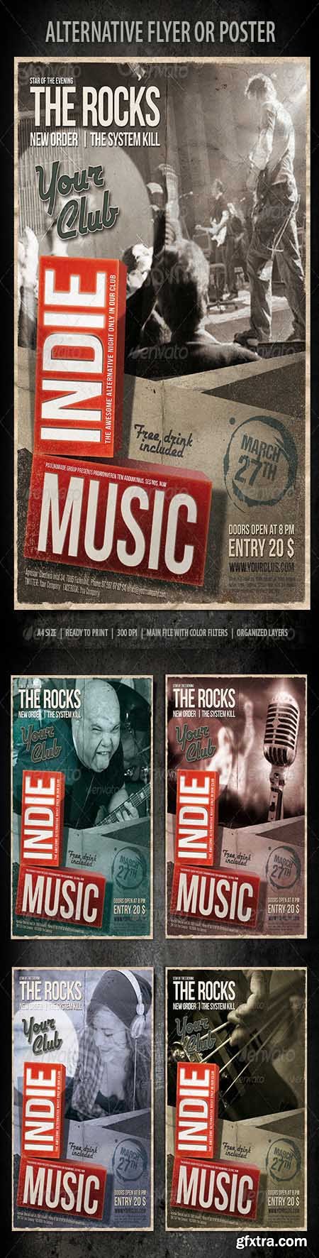 GraphicRiver Indie Music Flyer 6965550
