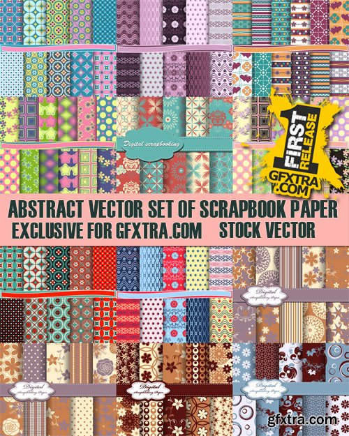 Stock Vectors - Abstract Vector Set of Scrapbook Paper, 25xEps