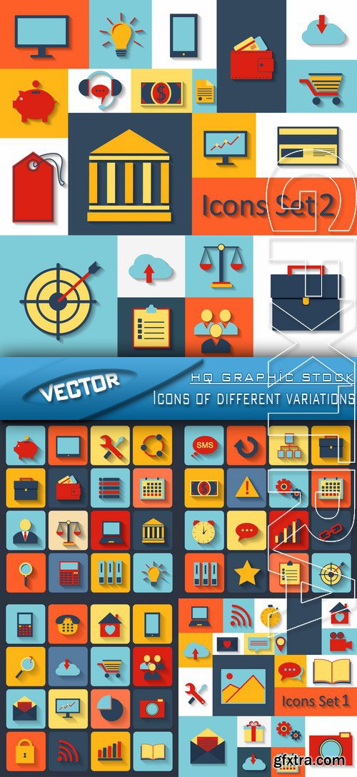 Stock Vector - Icons of different variations