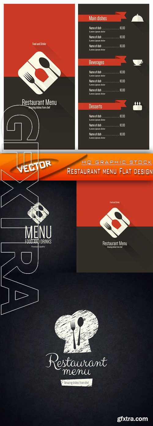 Stock Vector - Restaurant menu Flat design