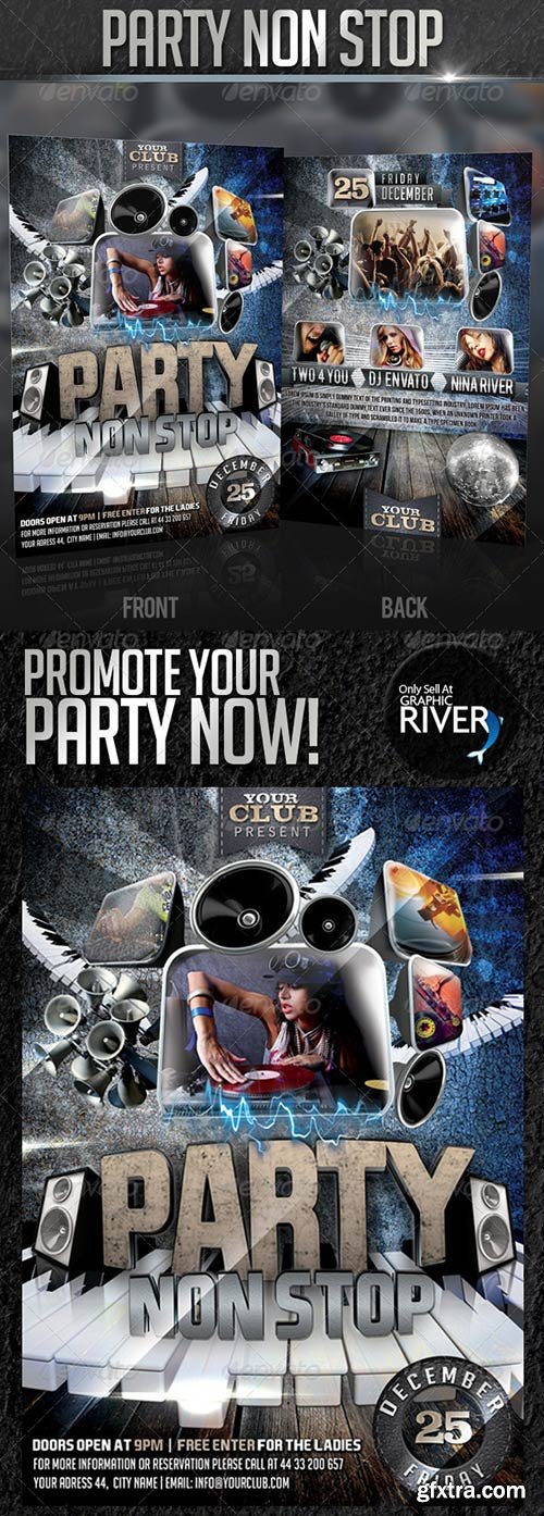 GraphicRiver - Party Non Stop Flyer Template 3211486