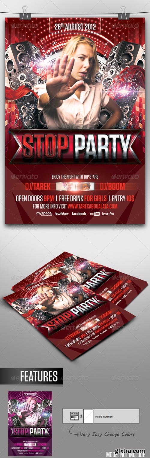 GraphicRiver - Stop Party Flyer 3292166