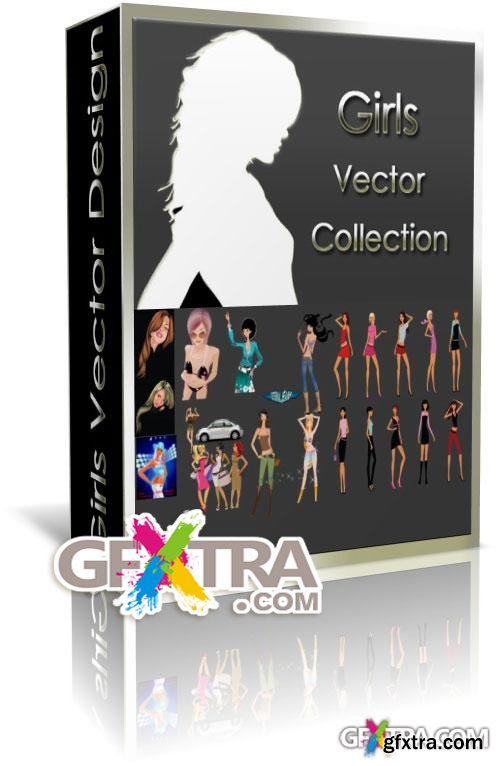 Very large vector collection of girls