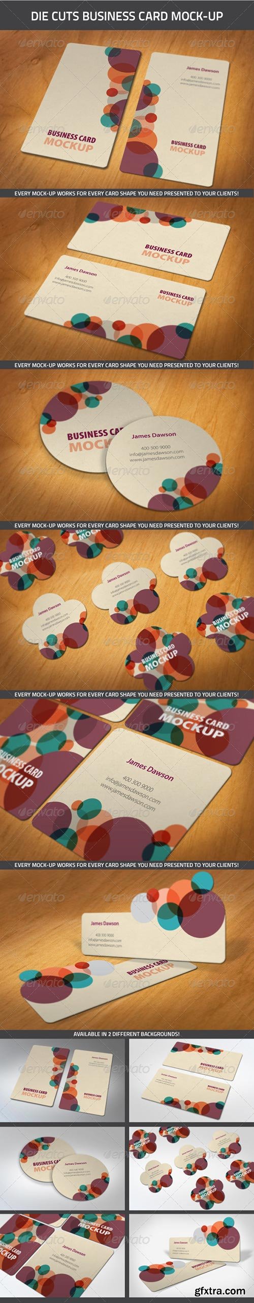 Graphicriver - Die-Cut Business Card Mock-Ups 4483191