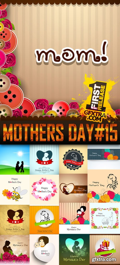 Mothers Day Vectors Pack 15