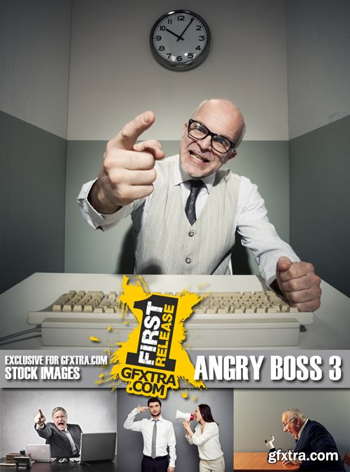 Stock Photos - Angry Boss 3, 25xJpg