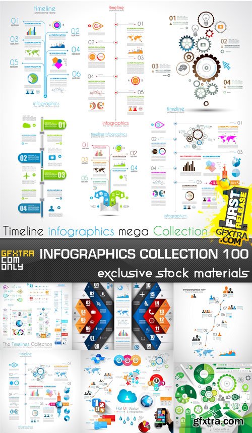 Collection of Infographics #100, 25xEPS