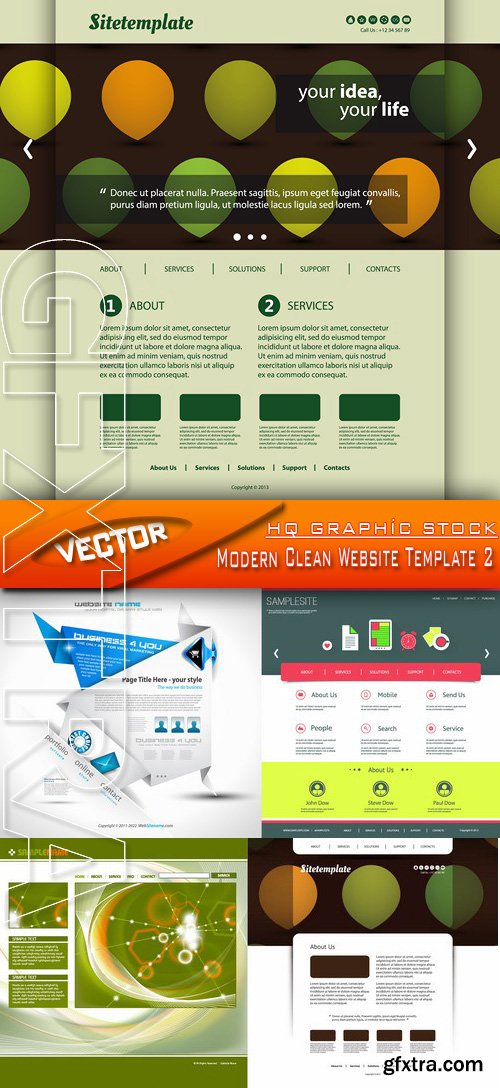 Stock Vector - Modern Clean Website Template 2