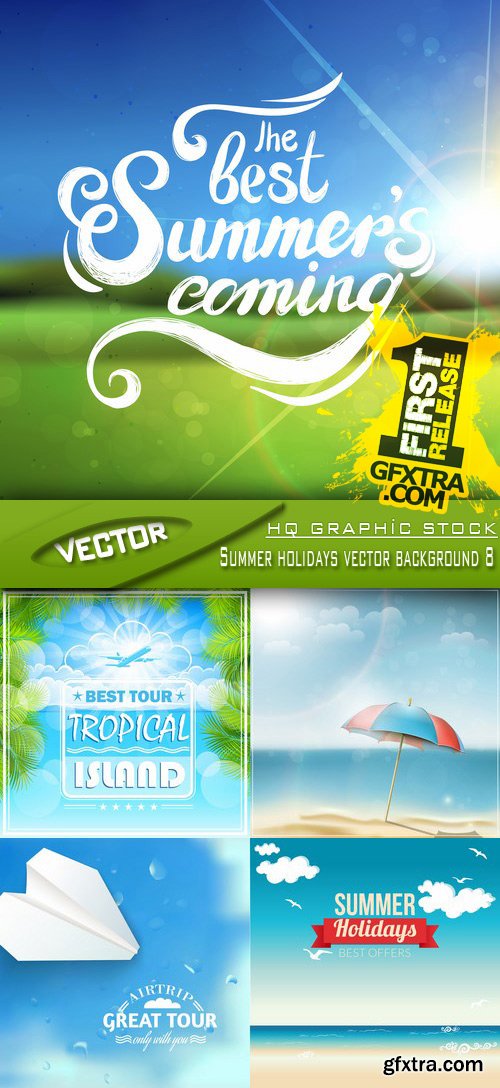 Stock Vector - Summer holidays vector background 8